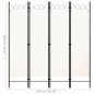 vidaXL Biombo divisor de 4 paneles blanco crema 160x180 cm vidaXL Biombo divisor de 4 paneles blanco crema 160x180 cm