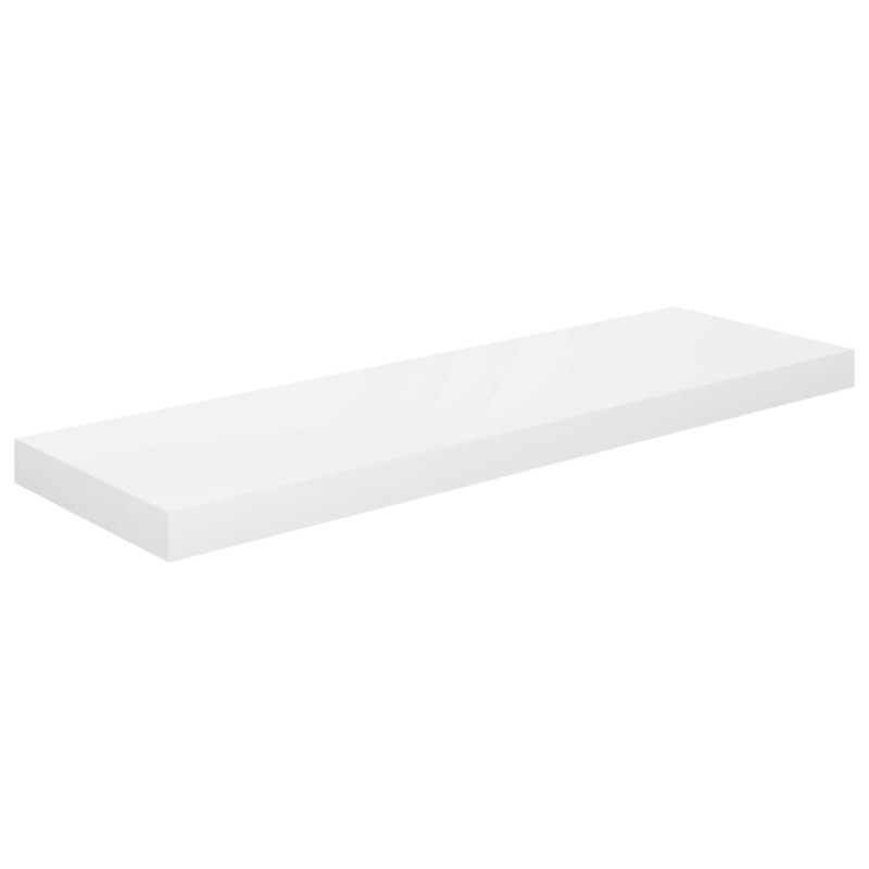 vidaXL Estante flotante de pared blanco brillante MDF 80x23,5x3,8 cm vidaXL Estante flotante de pared blanco brillante MDF 80x23,5x3,8 cm