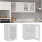 vidaXL Armario colgante vidrio madera ingeniería blanco 40x31x60 cm vidaXL Armario colgante vidrio madera ingeniería blanco 40x31x60 cm