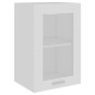 vidaXL Armario colgante vidrio madera ingeniería blanco 40x31x60 cm vidaXL Armario colgante vidrio madera ingeniería blanco 40x31x60 cm