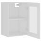 vidaXL Armario colgante vidrio madera ingeniería blanco 40x31x60 cm vidaXL Armario colgante vidrio madera ingeniería blanco 40x31x60 cm