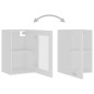 vidaXL Armario colgante vidrio madera ingeniería blanco 40x31x60 cm vidaXL Armario colgante vidrio madera ingeniería blanco 40x31x60 cm