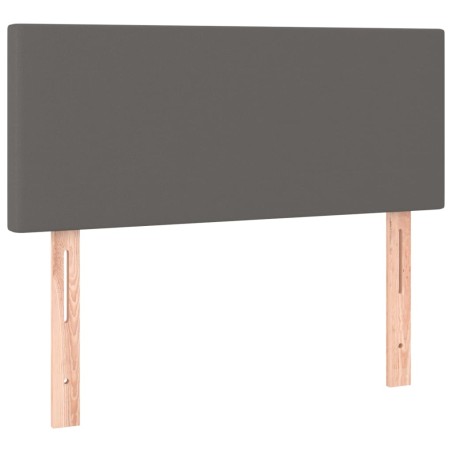 vidaXL Cabecero de cuero sintético gris 100x5x78/88 cm