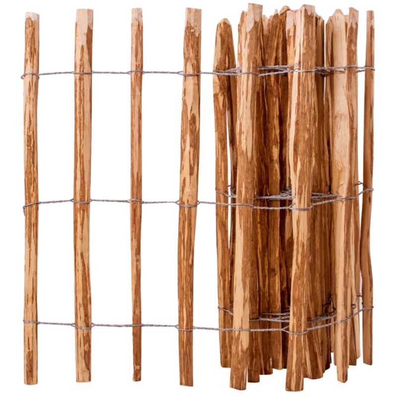 vidaXL Valla de jardín madera de avellano 90x500 cm vidaXL Valla de jardín madera de avellano 90x500 cm