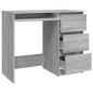 vidaXL Escritorio de madera contrachapada gris Sonoma 90x45x76 cm vidaXL Escritorio de madera contrachapada gris Sonoma 90x45x76 cm