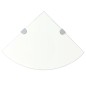 vidaXL Estante de esquina con soportes cromados vidrio claro 35x35 cm vidaXL Estante de esquina con soportes cromados vidrio claro 35x35 cm