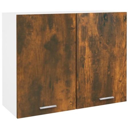 vidaXL Armario colgante madera contrachapada roble ahumado 80x31x60 cm