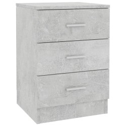 vidaXL Mesita de noche de aglomerado gris hormigón 38x35x56 cm