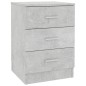 vidaXL Mesita de noche de aglomerado gris hormigón 38x35x56 cm vidaXL Mesita de noche de aglomerado gris hormigón 38x35x56 cm