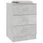 vidaXL Mesita de noche de aglomerado gris hormigón 38x35x56 cm vidaXL Mesita de noche de aglomerado gris hormigón 38x35x56 cm