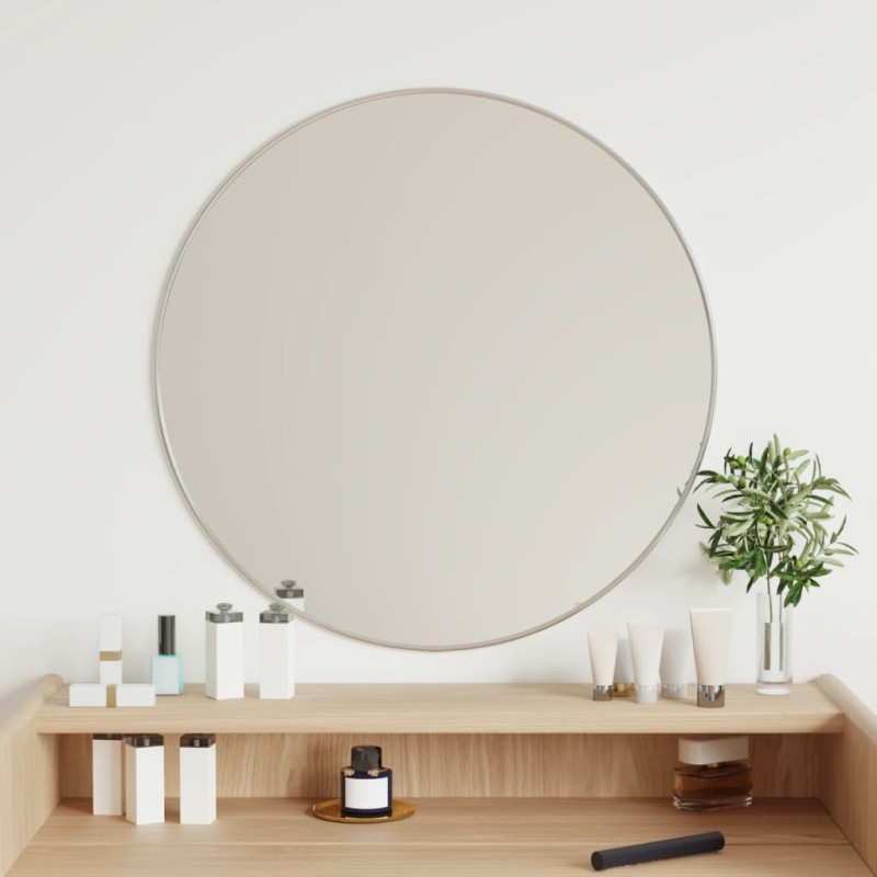 vidaXL Espejo de pared redondo plateado Ø 60 cm vidaXL Espejo de pared redondo plateado Ø 60 cm