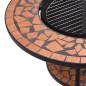 vidaXL Mesita con brasero de mosaico cerámica terracota 68 cm vidaXL Mesita con brasero de mosaico cerámica terracota 68 cm