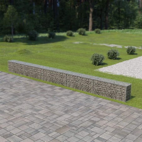 vidaXL Muro de gaviones cubiertas acero galvanizado 600x30x50 cm