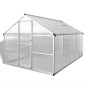 vidaXL Invernadero de aluminio reforzado con estructura base 7,55 m²