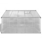 vidaXL Invernadero de aluminio reforzado con estructura base 7,55 m²
