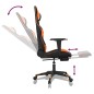 vidaXL Silla gaming masaje y reposapiés cuero sintético negro naranja vidaXL Silla gaming masaje y reposapiés cuero sintético negro naranja