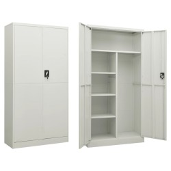 vidaXL Armario de taquilla de acero gris claro 90x40x180 cm