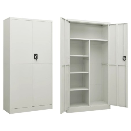 vidaXL Armario de taquilla de acero gris claro 90x40x180 cm