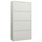 vidaXL Armario de taquilla de acero gris claro 90x40x180 cm