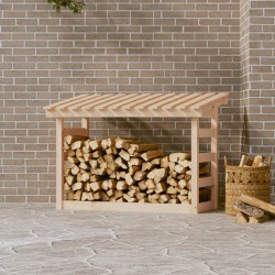 vidaXL Leñero de madera maciza de pino 108x64,5x78 cm