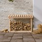 vidaXL Leñero de madera maciza de pino 108x64,5x78 cm vidaXL Leñero de madera maciza de pino 108x64,5x78 cm