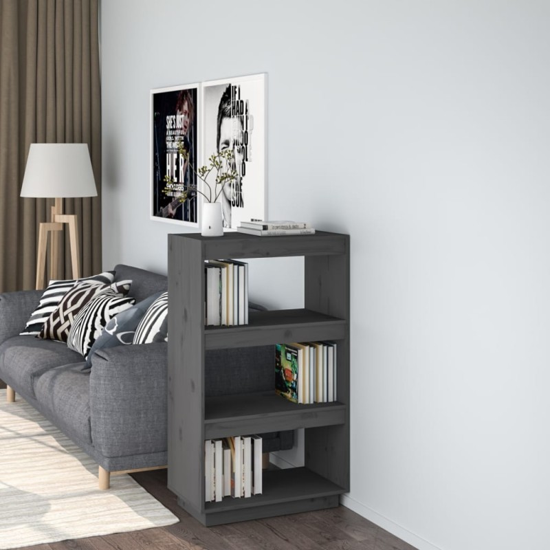 vidaXL Estantería/divisor de espacios madera pino gris 60x35x103 cm vidaXL Estantería/divisor de espacios madera pino gris 60x35x103 cm