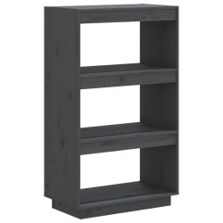 vidaXL Estantería/divisor de espacios madera pino gris 60x35x103 cm