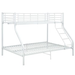 vidaXL Estructura de litera de metal blanco 140x200 cm/90x200 cm