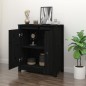 vidaXL Aparador de madera maciza de pino negro 70x35x80 cm vidaXL Aparador de madera maciza de pino negro 70x35x80 cm