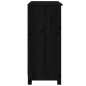 vidaXL Aparador de madera maciza de pino negro 70x35x80 cm vidaXL Aparador de madera maciza de pino negro 70x35x80 cm
