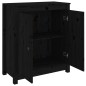 vidaXL Aparador de madera maciza de pino negro 70x35x80 cm vidaXL Aparador de madera maciza de pino negro 70x35x80 cm