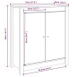 vidaXL Aparador de madera maciza de pino negro 70x35x80 cm vidaXL Aparador de madera maciza de pino negro 70x35x80 cm