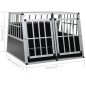 vidaXL Jaula de perro con puerta doble 94x88x69 cm