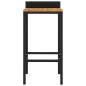 vidaXL Taburetes altos 4 uds madera de acacia y ratán sintético negro vidaXL Taburetes altos 4 uds madera de acacia y ratán sintético negro
