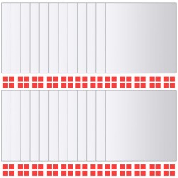 vidaXL Azulejos de espejo 24 unidades cuadrados vidrio