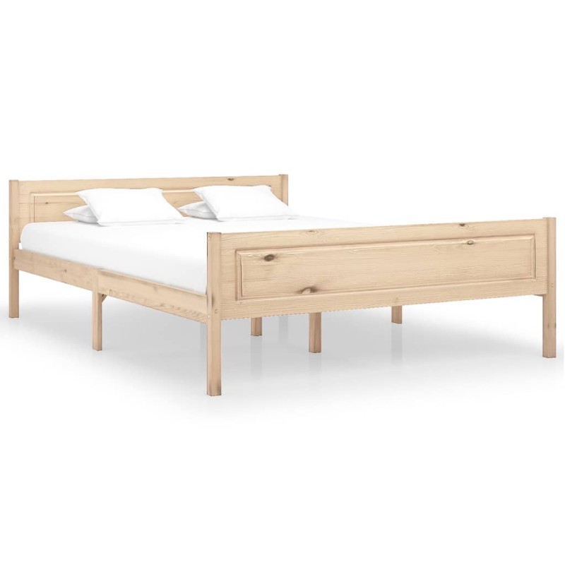 vidaXL Estructura de cama de madera de pino maciza 160x200 cm vidaXL Estructura de cama de madera de pino maciza 160x200 cm