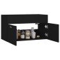 vidaXL Armario para lavabo madera contrachapada negro 80x38,5x46 cm vidaXL Armario para lavabo madera contrachapada negro 80x38,5x46 cm