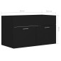 vidaXL Armario para lavabo madera contrachapada negro 80x38,5x46 cm vidaXL Armario para lavabo madera contrachapada negro 80x38,5x46 cm