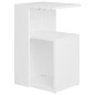 vidaXL Mesa auxiliar de madera contrachapada blanco 36x30x56 cm vidaXL Mesa auxiliar de madera contrachapada blanco 36x30x56 cm