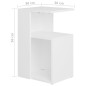 vidaXL Mesa auxiliar de madera contrachapada blanco 36x30x56 cm vidaXL Mesa auxiliar de madera contrachapada blanco 36x30x56 cm
