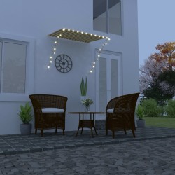 vidaXL Toldo retráctil con LED amarillo y blanco 150x150 cm