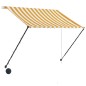 vidaXL Toldo retráctil con LED amarillo y blanco 150x150 cm vidaXL Toldo retráctil con LED amarillo y blanco 150x150 cm