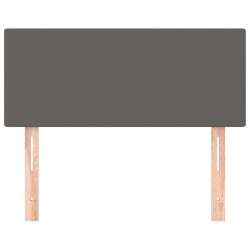 vidaXL Cabecero de cuero sintético gris 80x5x78/88 cm