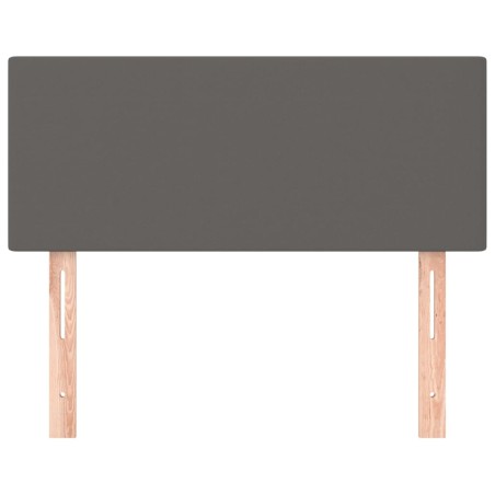 vidaXL Cabecero de cuero sintético gris 80x5x78/88 cm