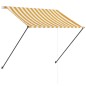 vidaXL Toldo retráctil con LED amarillo y blanco 150x150 cm vidaXL Toldo retráctil con LED amarillo y blanco 150x150 cm