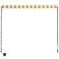 vidaXL Toldo retráctil con LED amarillo y blanco 150x150 cm vidaXL Toldo retráctil con LED amarillo y blanco 150x150 cm