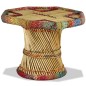 vidaXL Mesa de centro de bambú con detalles chindi multicolor vidaXL Mesa de centro de bambú con detalles chindi multicolor