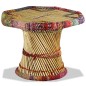 vidaXL Mesa de centro de bambú con detalles chindi multicolor vidaXL Mesa de centro de bambú con detalles chindi multicolor