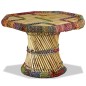 vidaXL Mesa de centro de bambú con detalles chindi multicolor vidaXL Mesa de centro de bambú con detalles chindi multicolor
