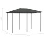 vidaXL Cenador gris antracita 3x4x2,6 m 160 g/m²